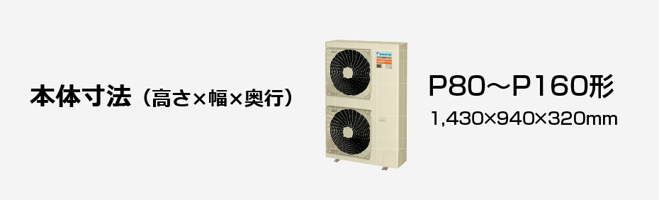 スゴ暖ZEAS 室外機の本体寸法